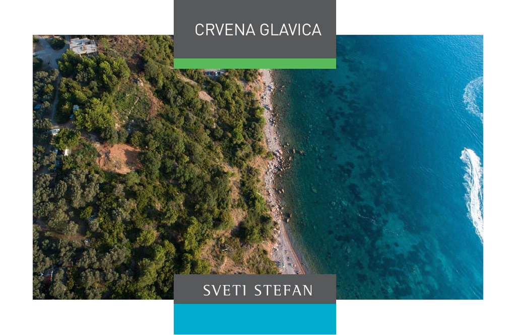 Земельный участок на первой линии с видом на Sveti Stefan