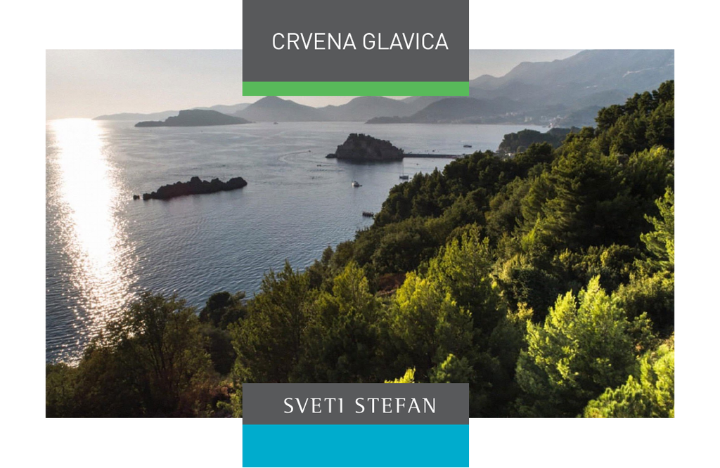 Земельный участок на первой линии с видом на Sveti Stefan